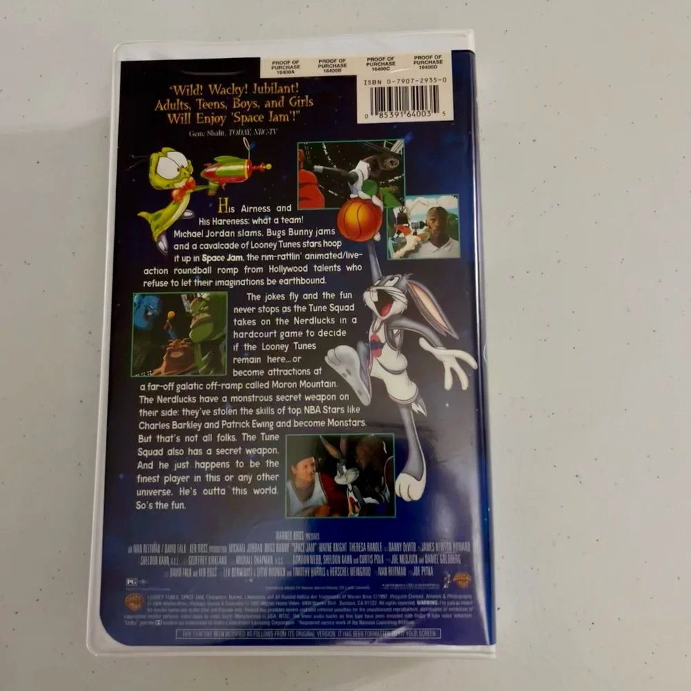 Warner Bros Space Jam VHS Movie
